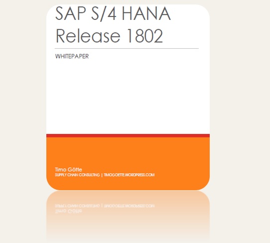 SAP S4 HANA Release 1802
