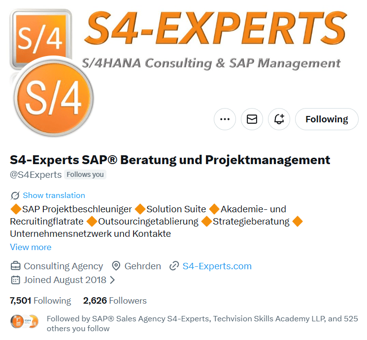 S4-Experts X Twitter