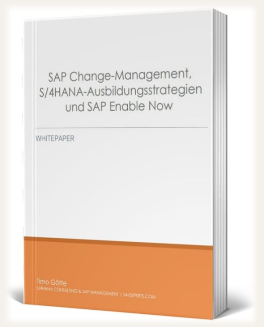 SAP Change Management S/4HANA Ausbildungen SAP Enable Now Trainer Coach Consultant